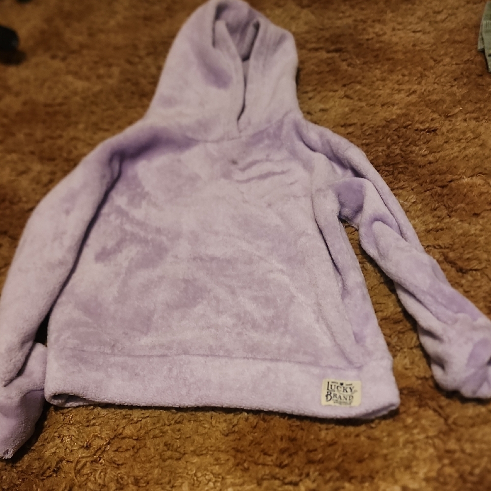 Lucky Brand Girls Lavender Plush Hoodie